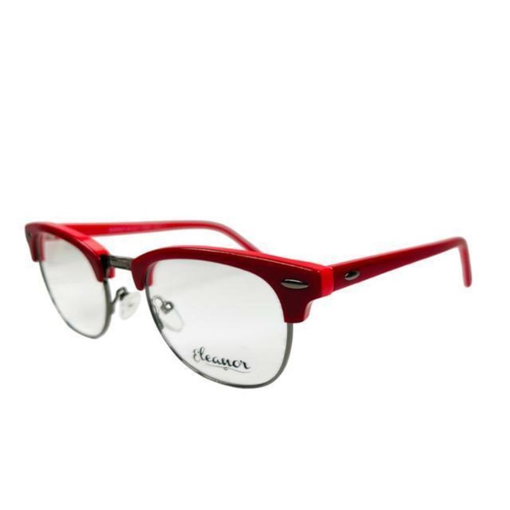 Eleanor Eyewear Red & Gunmetal SKYLER Eyeglasses 49/21/140